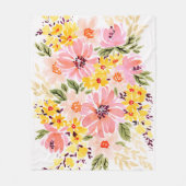 Florals - Spring Bouquet Fleece Deken (Voorkant)