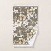 Florals Taupe, Ivory, White Blends Bad Handdoek (Handdoek)