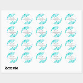  Florals Turquoise Stickers (Vel)