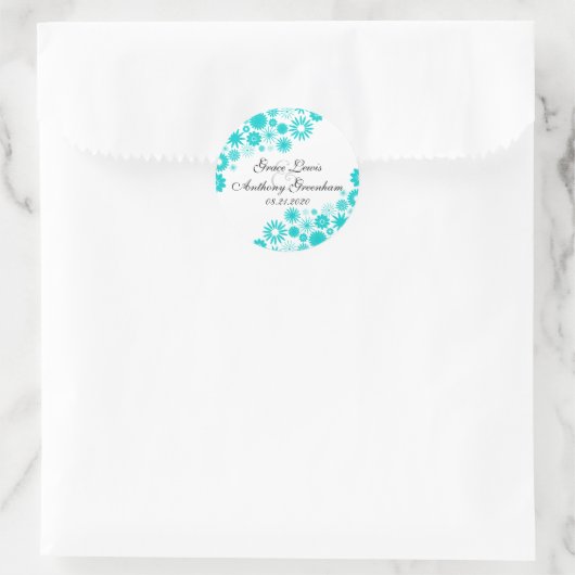  Florals Turquoise Stickers (Tas)