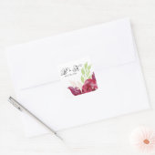 Florals van de lente-Waterverf Vierkante Sticker (Envelop)