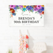 Florals van heldere en vette Waterverf Spandoek (Insitu)