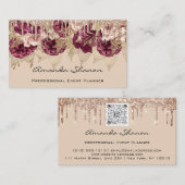 Florals voor bruiloft Banner Drift Logo QR Code Visitekaartje (Voorkant / Achterkant)