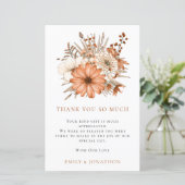 Florals Wedden 3 Foto citaat Bedankt (Staand voorkant)