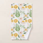 Florals Yellow Daisies en Greenery Bad Handdoek (Handdoek)