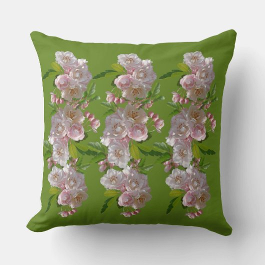 FloralThrowPillow CozyDecor BloomInStyle Elegan Kussen (Voorkant)