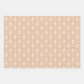 floranje wit vocht roodbruin patroon inpakpapier vel (Voorkant 2)