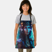 Flora's abstract haarbos schort (Insitu)