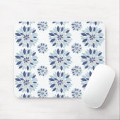florblauw patroon muismat (Met muis)