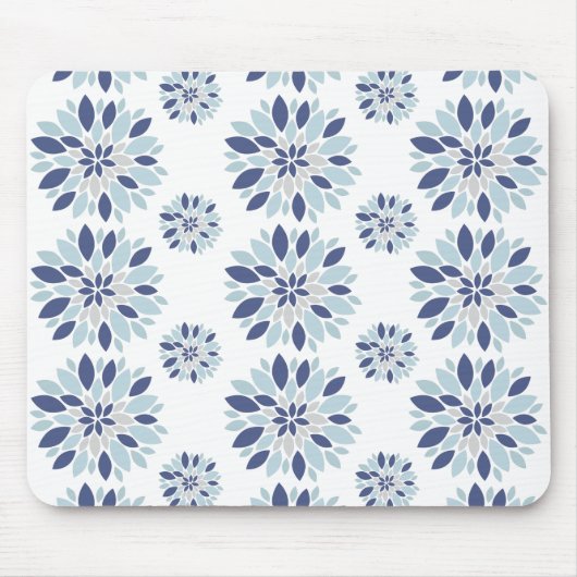 florblauw patroon muismat (Voorkant)