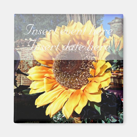 Floreaal sparen de datum Sjabloon van het Magnet (Voorkant)