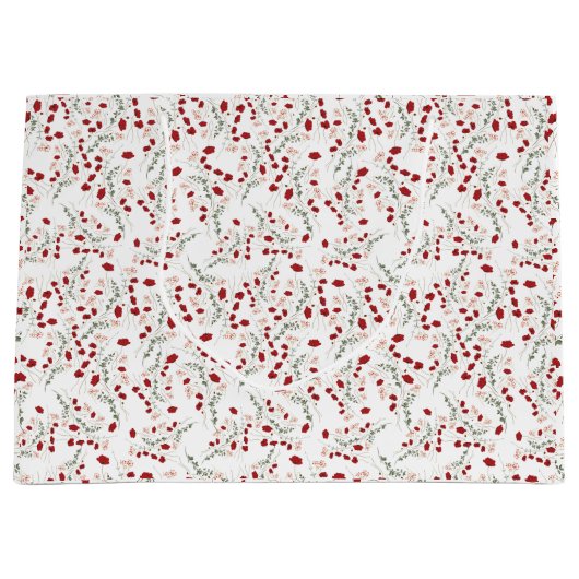 Floreal papieren boodschappentassen groot cadeauzakje (Voorkant)