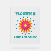 Florece como una flor acryl bord (Voorkant)