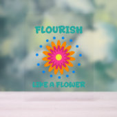 Florece como una flor acryl bord (Neutraal)