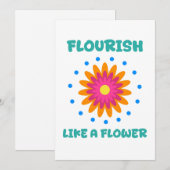 Florece como una flor kaart (Voorkant / Achterkant)