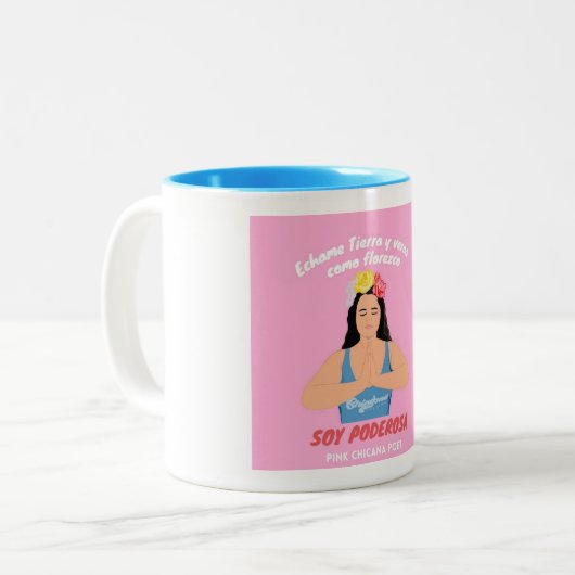 Floreciendo Tweekleurige Koffiemok (Voorkant links)