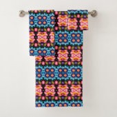 floreel bad handdoek (Insitu)