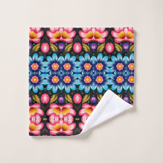 floreel bad handdoek (Wasdoekje)