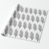  floreel botanisch verpakkingspapier cadeaupapier (Uitgerold)