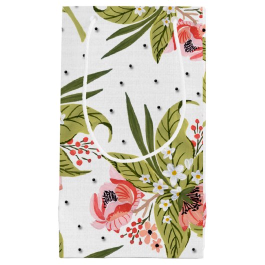 floreel en stip klein cadeauzakje (Voorkant)