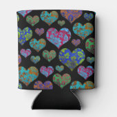 floreel hartpatroon initiaal naam monogram blikjeskoeler (Achterkant)