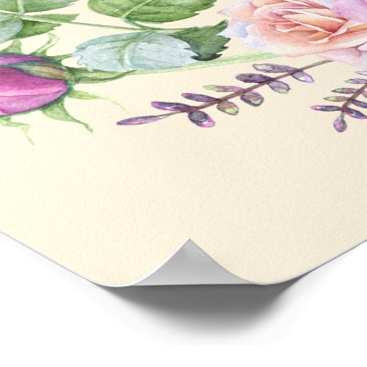  floreel in liefhebbend geheugen poster teken (Hoek)