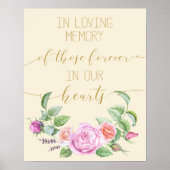  floreel in liefhebbend geheugen poster teken (Voorkant)