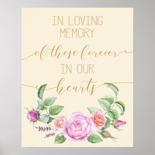  floreel in liefhebbend geheugen poster teken (Voorkant)