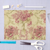 , floreel, koraal, roze, rozen, shabbygeur, schatt tissuepapier (Craft)