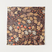  floreel naadloos patroon met herfstbladeren wandkleed (Voorkant (horizontaal))