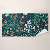 floreel naadloos patroon met zomerbloei en composi badhanddoek (Badhanddoek)