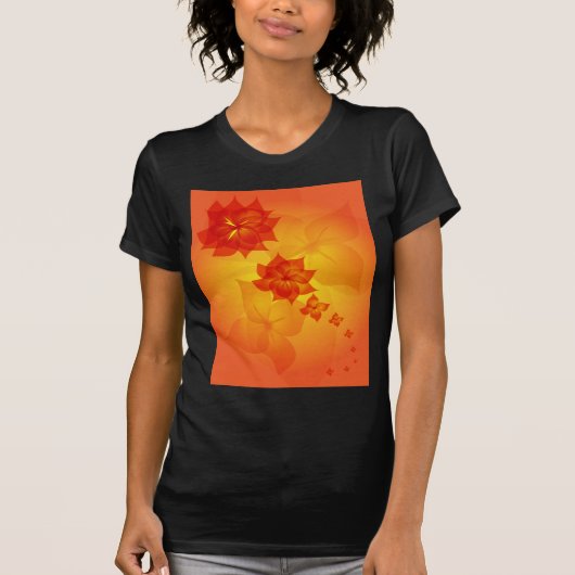 floreel oranje zon t-shirt (Voorkant)