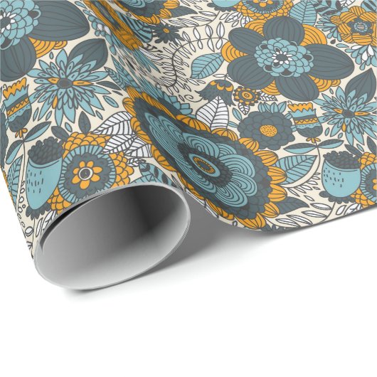  floreel patroon cadeaupapier (Rol Hoek)