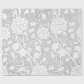  floreel patroon elegant zilver cadeaupapier (Vlak)