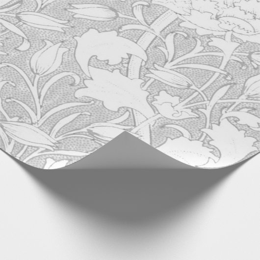  floreel patroon elegant zilver cadeaupapier (Hoek)