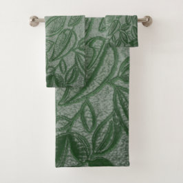 floreel patroon, liefde natuur, groen bad handdoek