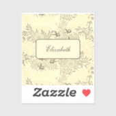  floreel patroon naam sticker (Vel)