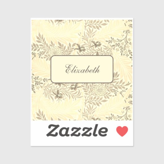  floreel patroon naam sticker (Vel)