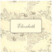  floreel patroon naam sticker (Voorkant)