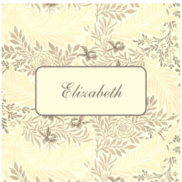  floreel patroon naam sticker