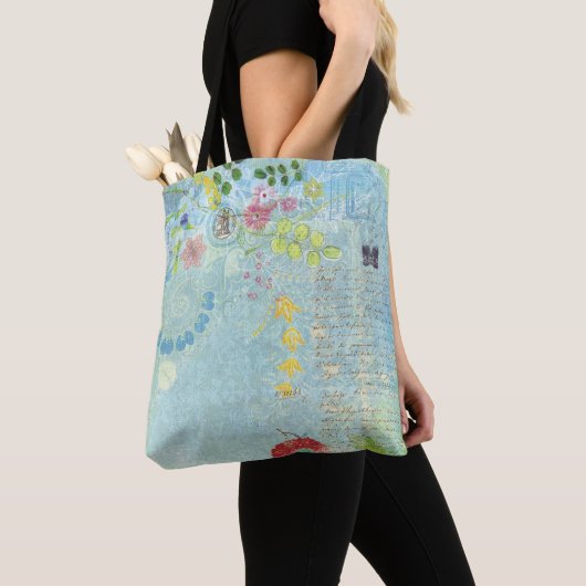  floreel patroon tote bag (Dichtbij)