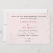 floreel poeder roze vogelkooi liefde vogels bruilo kaart (Achterkant)