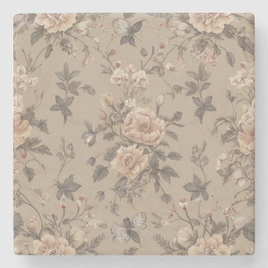 floreel stenen onderzetter (Voorkant)