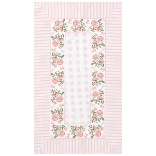 floreel, tafellaken en stippen 60 x 104 inch (Voorkant)