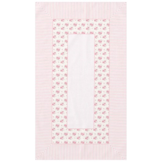  floreel, tafellaken en stippen 60 x 104 inch (Voorkant)