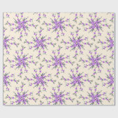 floreel veerpatroon cadeaupapier (Vlak)