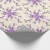 floreel veerpatroon cadeaupapier (Hoek)