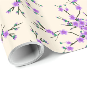 floreel veerpatroon cadeaupapier