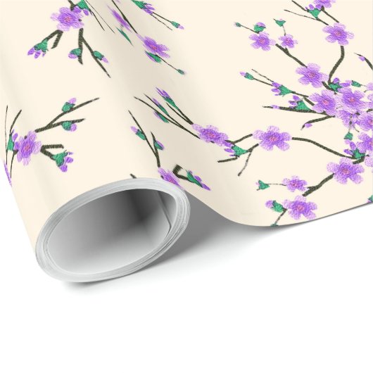 floreel veerpatroon cadeaupapier (Rol Hoek)