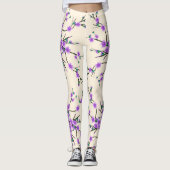 floreel veerpatroon leggings (Voorkant)
